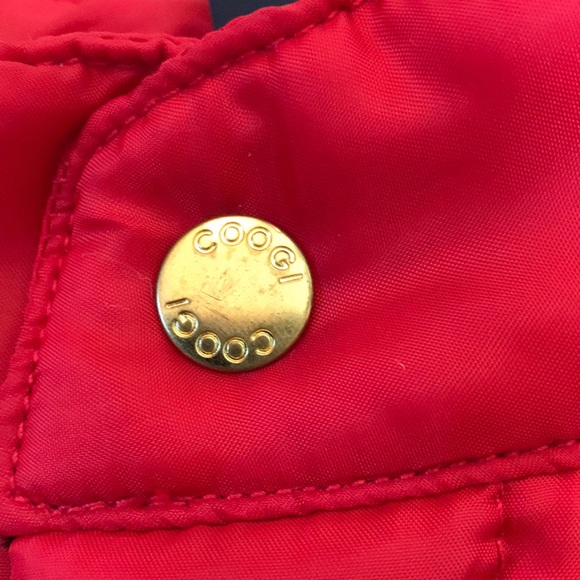 COOGI Red Puffer Gold Button Up Vest Jacket 3T - Picture 4 of 10